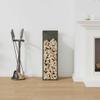 Firewood Rack Olive Green 25 x 25 x 80 cm Cold-Rolled Steel view 3