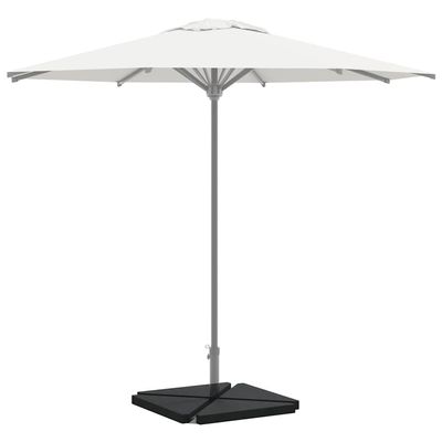 NQJIBUE Patio Umbrella Weight Plates, 4-Piece Set, Black Granite, Triangular, 14 kg