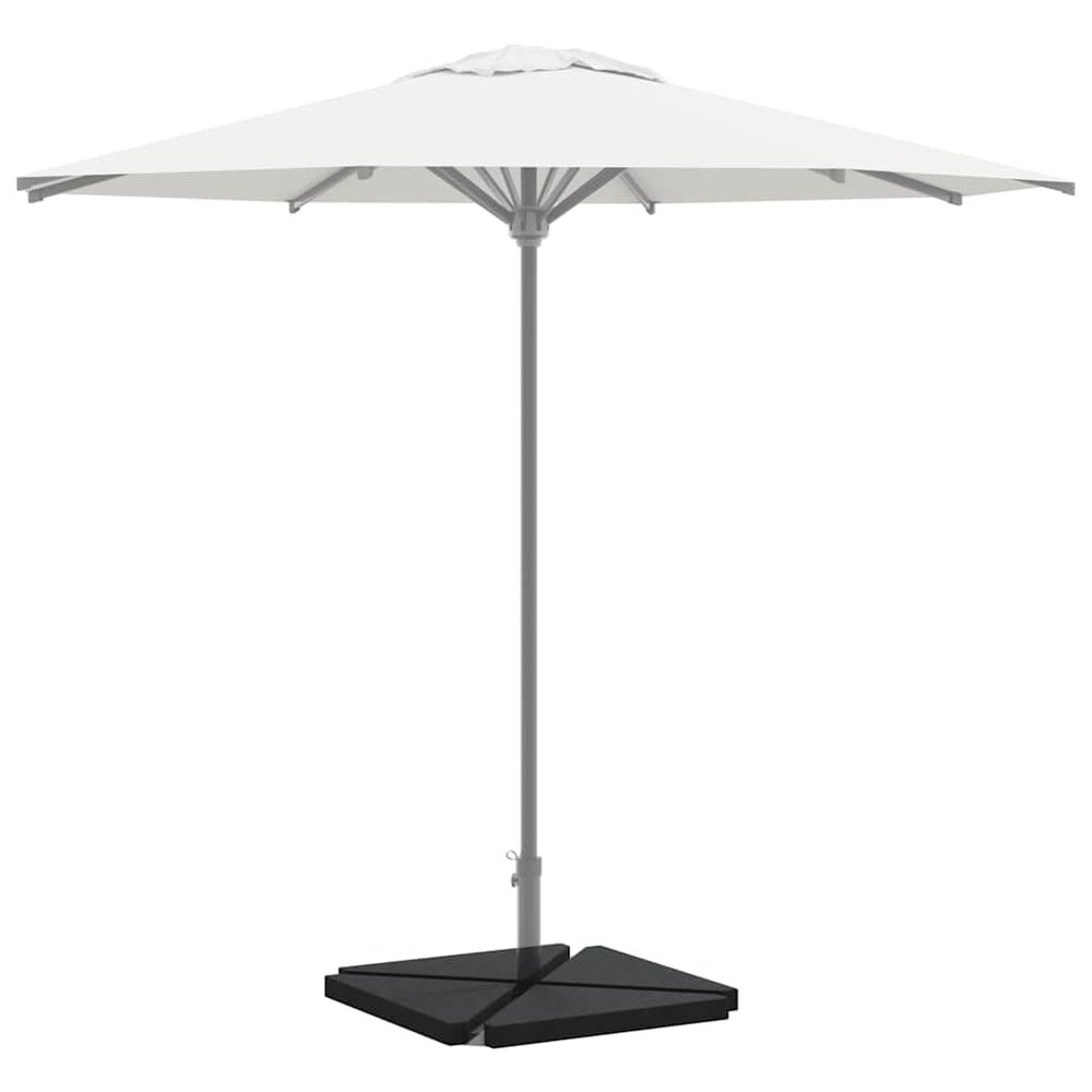 NQJIBUE Patio Umbrella Weight Plates, 4-Piece Set, Black Granite, Triangular, 14 kg