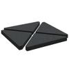 NQJIBUE Patio Umbrella Weight Plates, 4-Piece Set, Black Granite, Triangular, 14 kg view 2