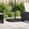 NQJIBUE Patio Umbrella Weight Plates, 4-Piece Set, Black Granite, Triangular, 14 kg view 4