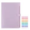 SKYDUE A4 Document Folder, 8 Compartments, Inner Pocket, Durable PP, Purple view 2