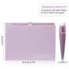 SKYDUE A4 Document Folder, 8 Compartments, Inner Pocket, Durable PP, Purple view 4