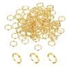 PATIKIL 100 Pcs Keyring Set, 0.5 x 5 mm Round Split Ring, Gold view 1