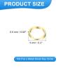 PATIKIL 100 Pcs Keyring Set, 0.5 x 5 mm Round Split Ring, Gold view 2