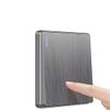 UK 13A Brushed Gray 9 Wall Light Switch with Single Socket and USB Charging, Dimming Speed Control, 86 x 86 mm view 3