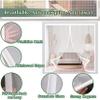 Magnetic Insect Screen 96 x 94 cm, No Drilling, Stronger Magnets, Automatic Closing, White view 3