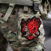 Funny Burning Devil Velcro Patch view 3
