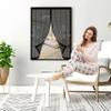 Magnetic Fly Screen, 64 x 90 cm, Adjustable, Light-Transmitting, Self-Closing, Black view 1
