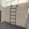 Emergency Ladder for Window Wells, Sturdy Metal Step Ladder for Safe Climbing, 1.8 m, Ideal for High Beds, Outdoor Decks and RVs, Black (200 cm) view 1