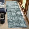 BORKOY Blue Abstract Runner Rug, 70 x 250 cm view 1