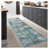BORKOY Blue Abstract Runner Rug, 70 x 250 cm view 3