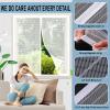Magnetic Insect Screen for Windows and Doors, 75 x 165 cm, No-Drill, White view 2