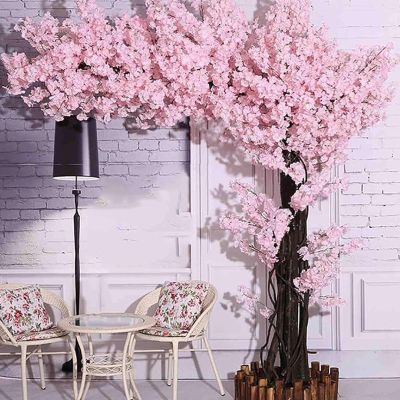 ZenSeFarin Artificial Cherry Blossom Tree, Japanese Cherry Blossom Decor, Pink, 4 x 3 m / 13.12 x 9.84 ft