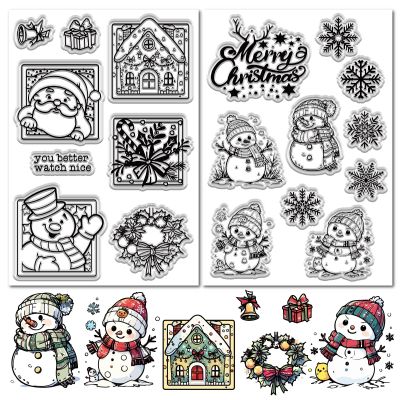 CRASPIRE 2 Sheet Snowman Stamp Set