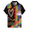 Foweknow Men's Short-Sleeve Pride Parade Rainbow LGBTQ CSD Party Summer Shirt view 2