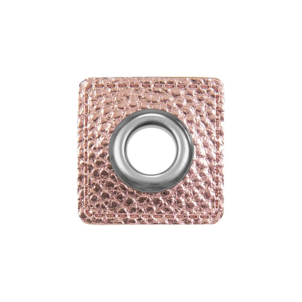 Square Patches 2-Pack Faux Leather for Sewing (Rose Gold)