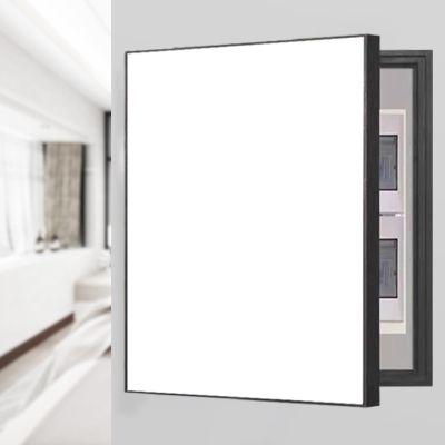 Electrical Panel Cover, Vertical Wall Decor for Concealing Breaker and Meter Boxes, White, 35 x