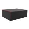 Fafeicy Card Deck Box, PU Leather Tarot Card Storage Case, Black with Red Lining view 2