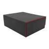 Fafeicy Card Deck Box, PU Leather Tarot Card Storage Case, Black with Red Lining view 3