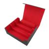 Fafeicy Card Deck Box, PU Leather Tarot Card Storage Case, Black with Red Lining view 4