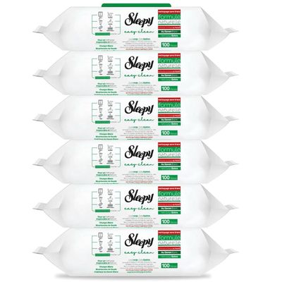 Sleepy Cleaning Cloths for Daily Surface Cleaning, 6 x 100 Count (Green)