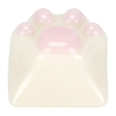 Mtlavish Resin Keycap with Cat Claw Design for Cherry MX and Outemu Mechanical Keyboards, White and Pink, Matte