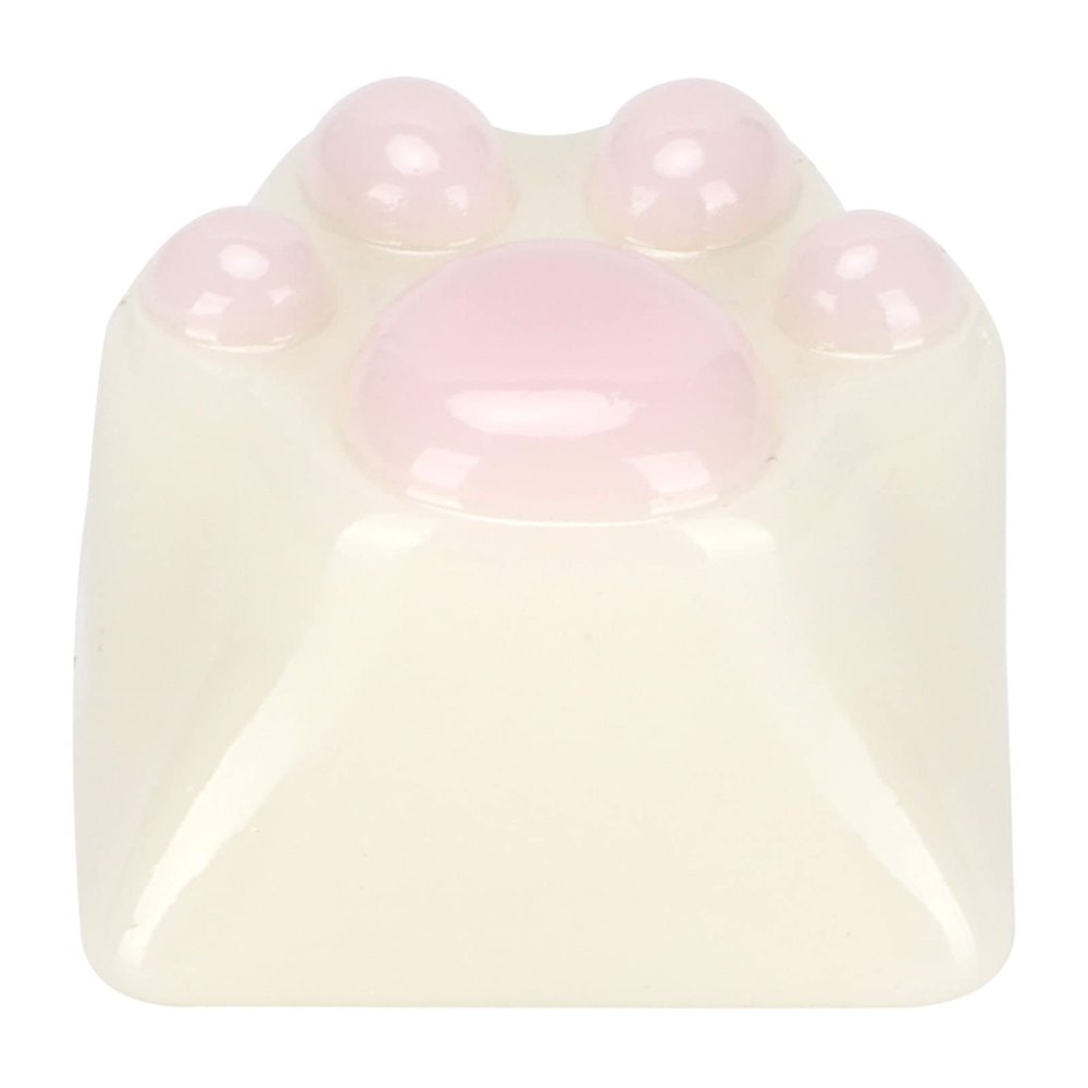Mtlavish Resin Keycap with Cat Claw Design for Cherry MX and Outemu Mechanical Keyboards, White and Pink, Matte
