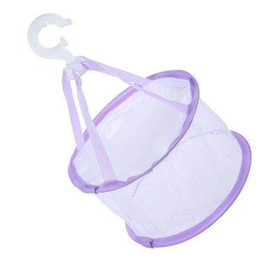HOOTNEE Portable Violet Fabric Drying Basket for Makeup Sponges and Socks