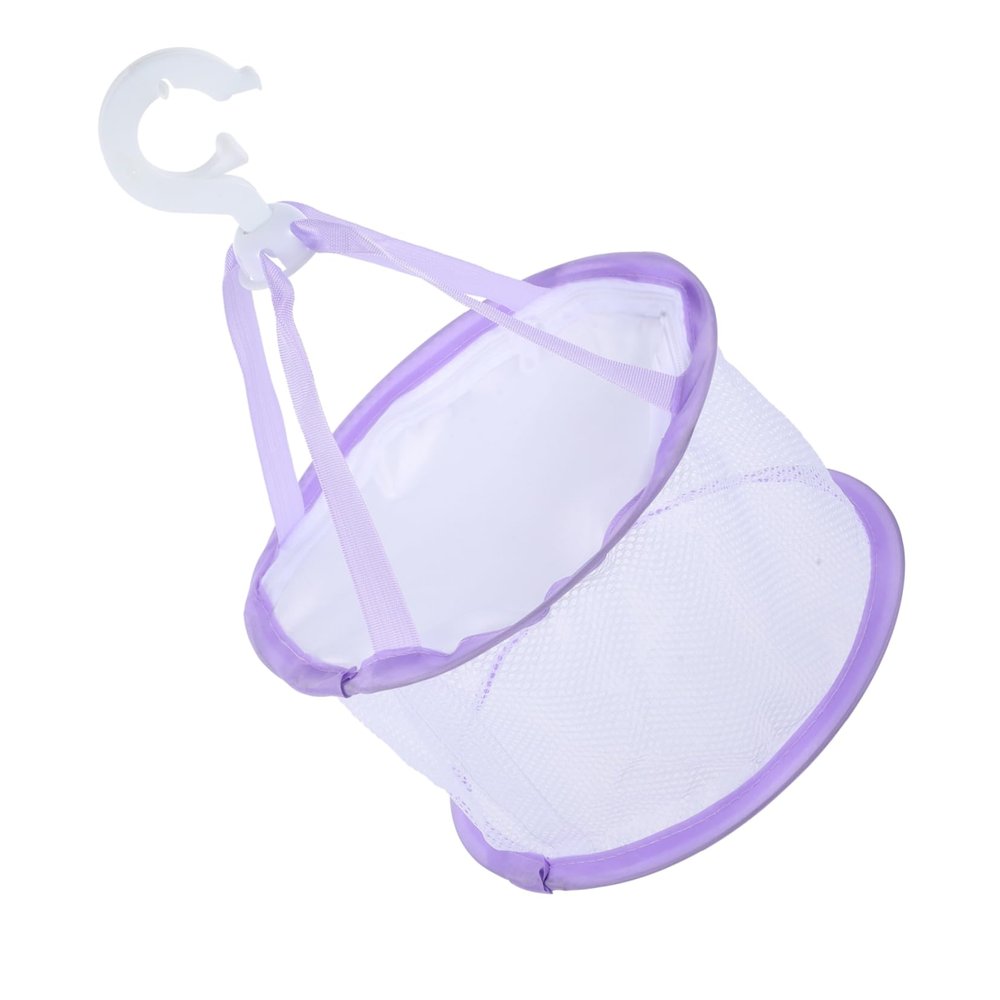 HOOTNEE Portable Violet Fabric Drying Basket for Makeup Sponges and Socks