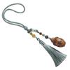 Rosewood Car Rearview Mirror Hanging Ornament with Openwork Pattern view 1