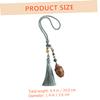Rosewood Car Rearview Mirror Hanging Ornament with Openwork Pattern view 2