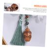 Rosewood Car Rearview Mirror Hanging Ornament with Openwork Pattern view 3