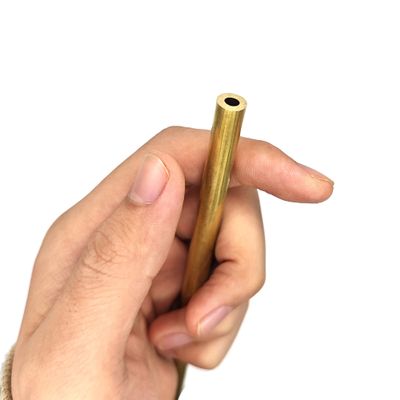 WUDOLI H62 Brass Tube, 32/40 mm OD, 1/2/3 mm Wall, Hard Straight Precision Seamless Tube (35 x 3.5 mm, 245 mm)