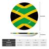 PHAYAH Round Bone China Decorative Plate with Stand, Jamaica Flag Pattern, 8 in view 2