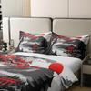Japanese-Style Cotton Duvet Cover Set, Cherry Blossom & Mount Fuji, 200 x 200 cm view 3
