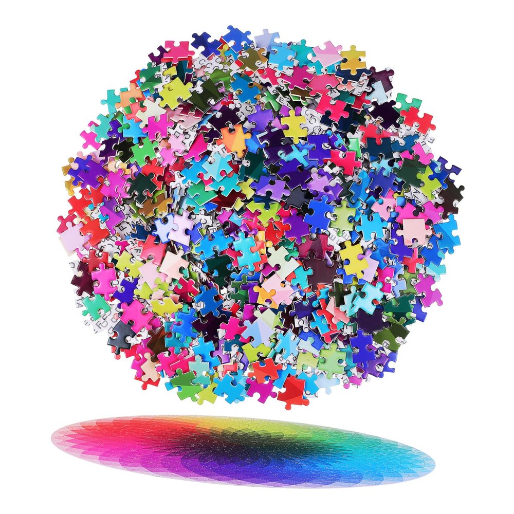 Gradient Puzzle, 1,000 Pieces, Paper Circular Puzzle for Adults