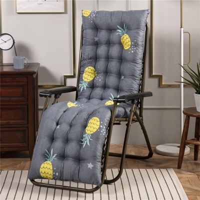 Highdi Non-Slip Chaise Lounge Cushion, Pineapple, 120 x 48 cm