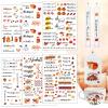 RCYHCY 6-Piece Autumn Candle Tattoo Water Transfer view 1