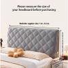 Washable Velvet Headboard Protector Cover for Queen, King, Full, Twin and California King, Quilted, Dustproof, with Pocket, D, 180 cm view 4