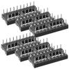 6 Double-Row 20-Pin Solder IC Sockets, Gold-Plated Copper view 1
