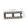 6 Double-Row 20-Pin Solder IC Sockets, Gold-Plated Copper view 2