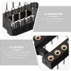 6 Double-Row 20-Pin Solder IC Sockets, Gold-Plated Copper view 3