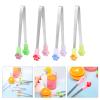 2pcs Silicone Steel Small Tongs Cat Paw Shape view 2