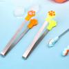 2pcs Silicone Steel Small Tongs Cat Paw Shape view 3