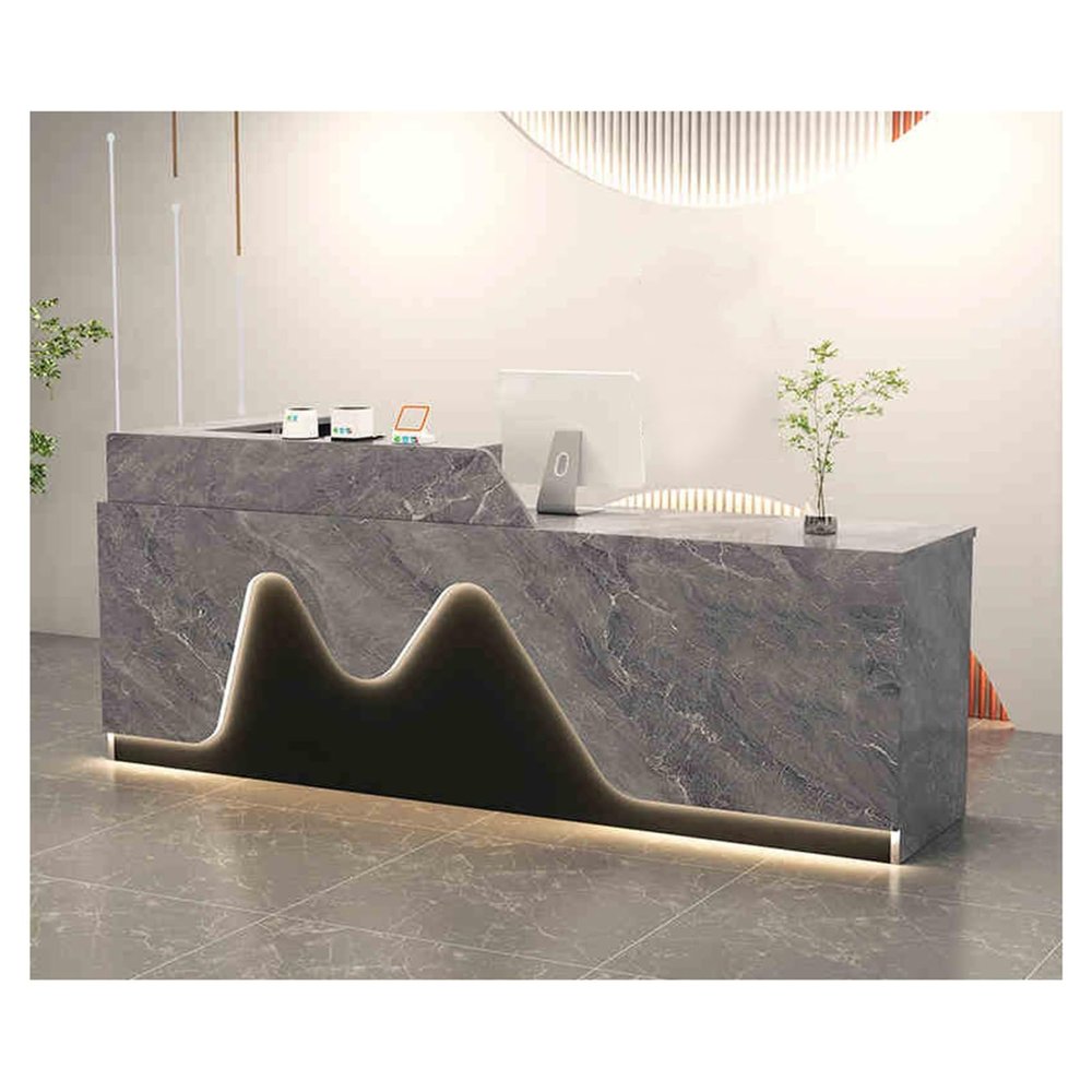 ZXCASDF Modern Multifunctional Reception Counter for Offices, Right-8, 100 cm / 39.4 in
