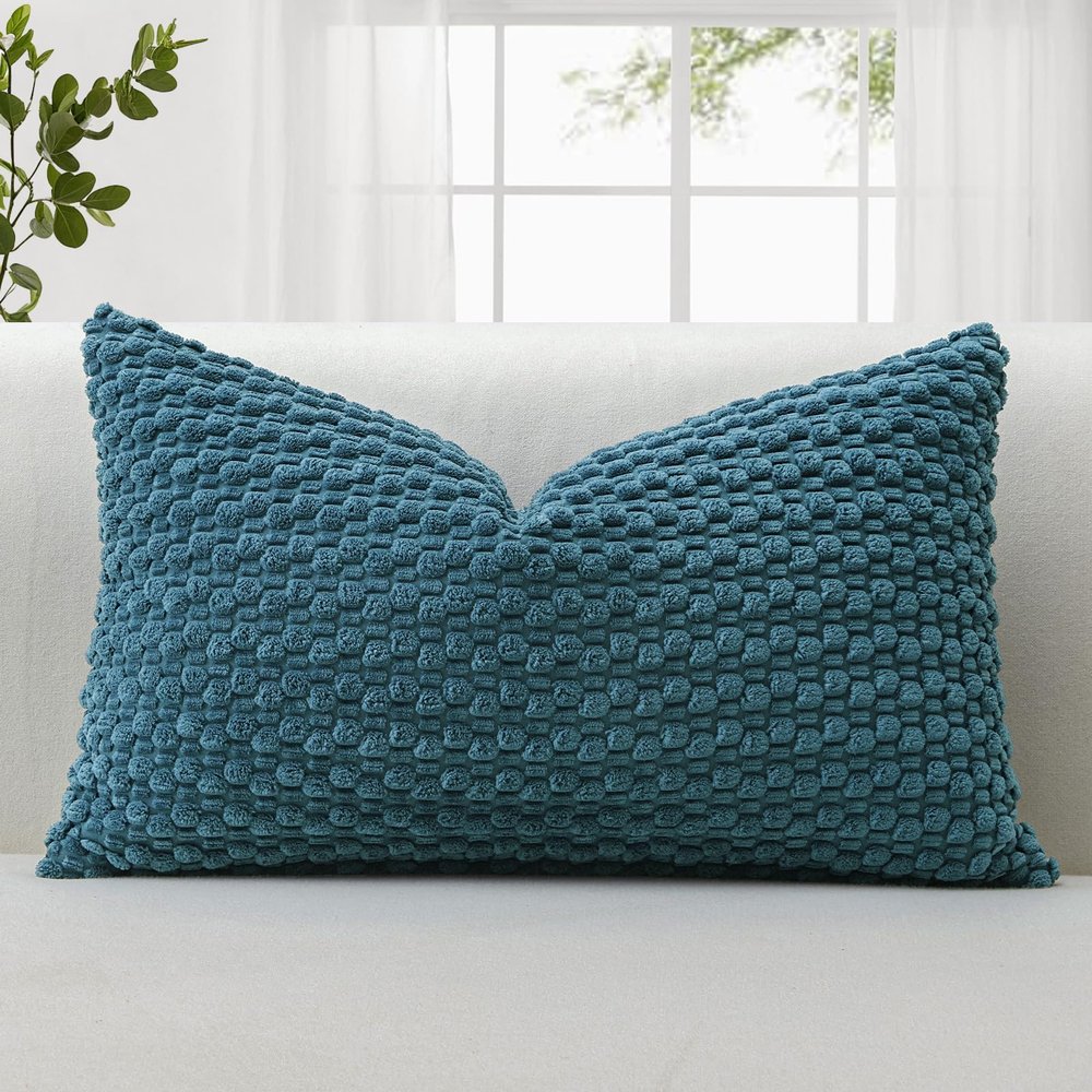 JOTOM Cord Pillow Cover, 3D Bubble Texture