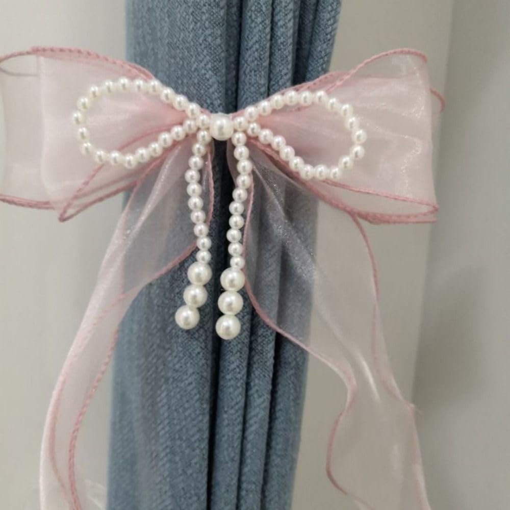 Lace Curtain Tiebacks (Pink)