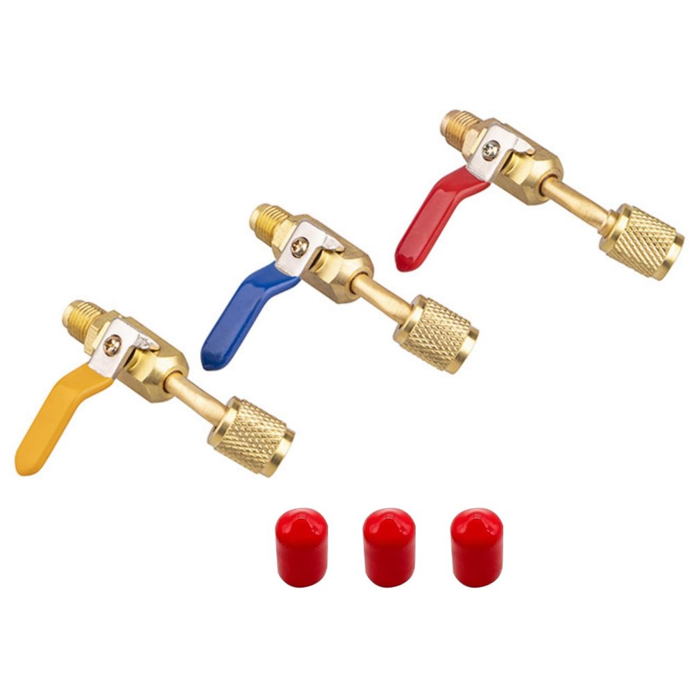 3-Pack Brass HVAC Ball Valves