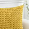 JOTOM 1 Piece Cord Pillow Cover, 3D Bubble Texture Boho Decorative Cushion Cover (30x50cm, Mustard Yellow) view 2